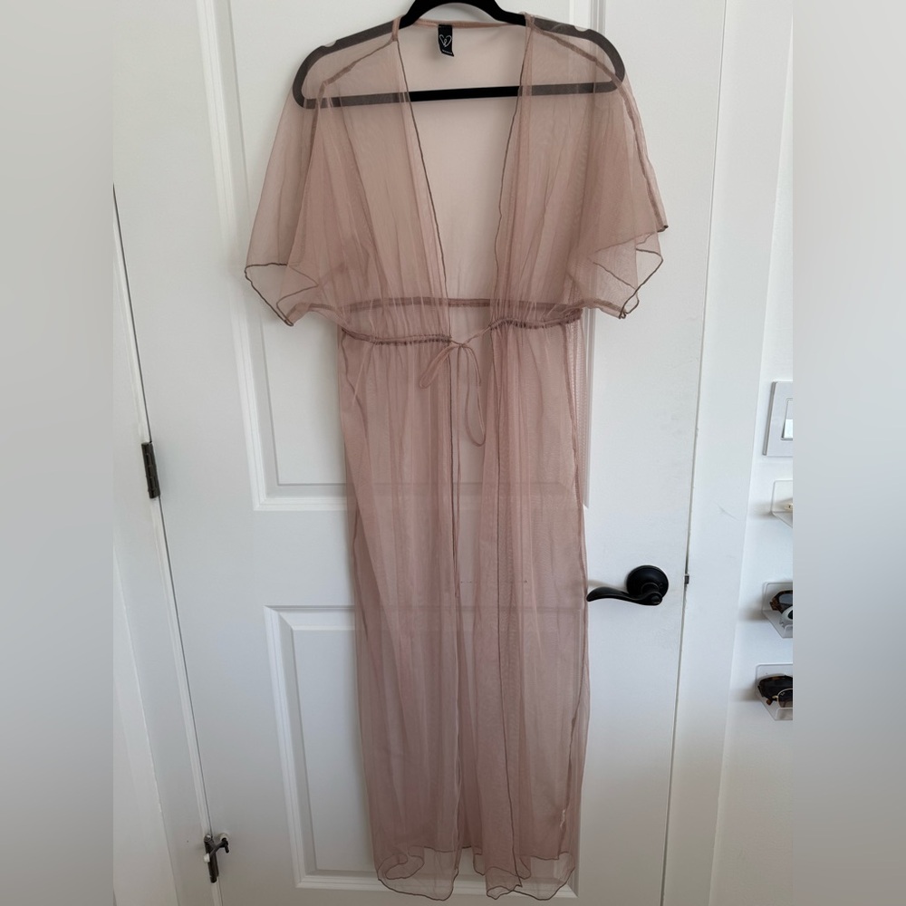 Windsor sheer neutral bikini coverup